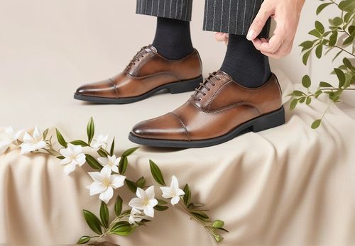 Three-joint leather shoes men's non-slip