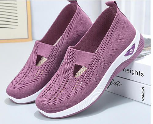 Women's shoes summer 2025 breathable and comfortable single shoes
