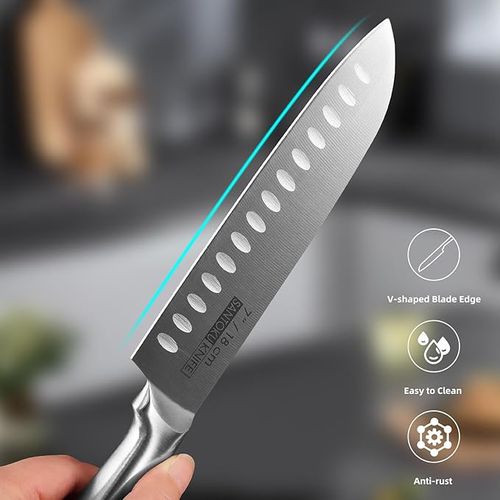 5-Piece Professional Kitchen Knife Set, Integrated Ergonomic Handle with High Carbon Stainless Steel Blades - Sharp Chef Knife Set for Multipurpose Cooking, Gift Box Included