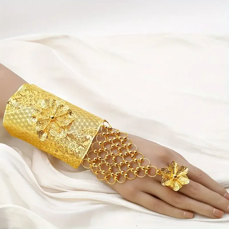 Boho Floral Cuff Bracelet