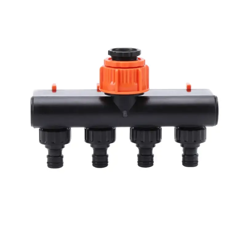 1pc, 4 Way Garden Hose Splitters Diverter Tap Hose Connector Hose Splitter Water Distributor With 4 Individual On-Off Switch For Outdoor Sprinkler Irrigation Systems