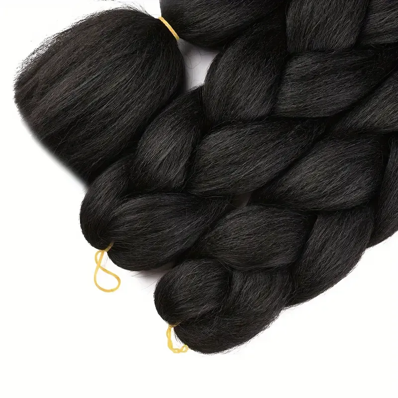 Crochet Braiding Hair Extensions, 3pcs, Versatile for Box Twist Braids, Black,, Suitable for All Hair Types, Basic Style, Els Curl