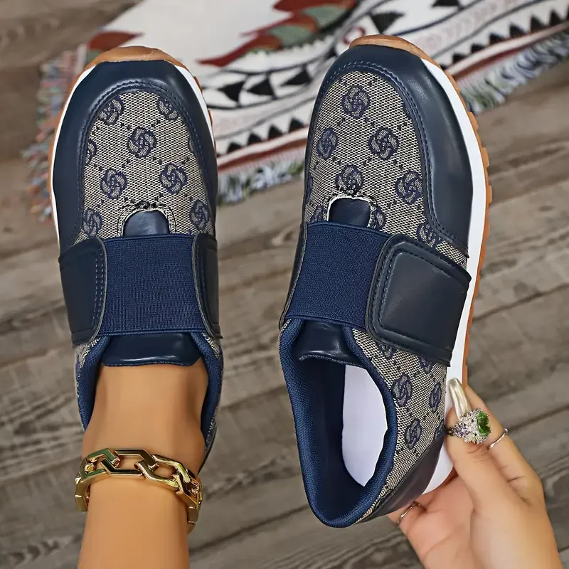Women's Casual Fashion Sneakers with Hook-and-Loop Closure