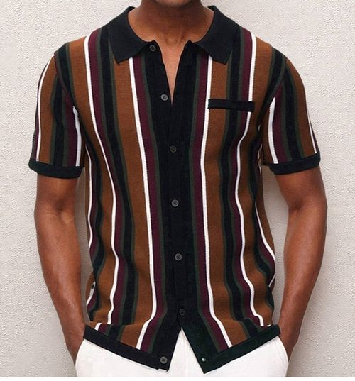 Summer cardigan knitted T-shirt short sleeves
