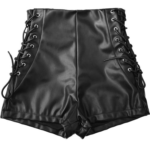 Black high waist stretch shorts