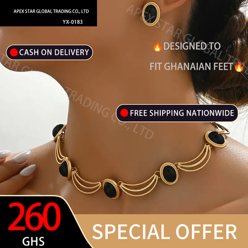Vintage Style Black Oval