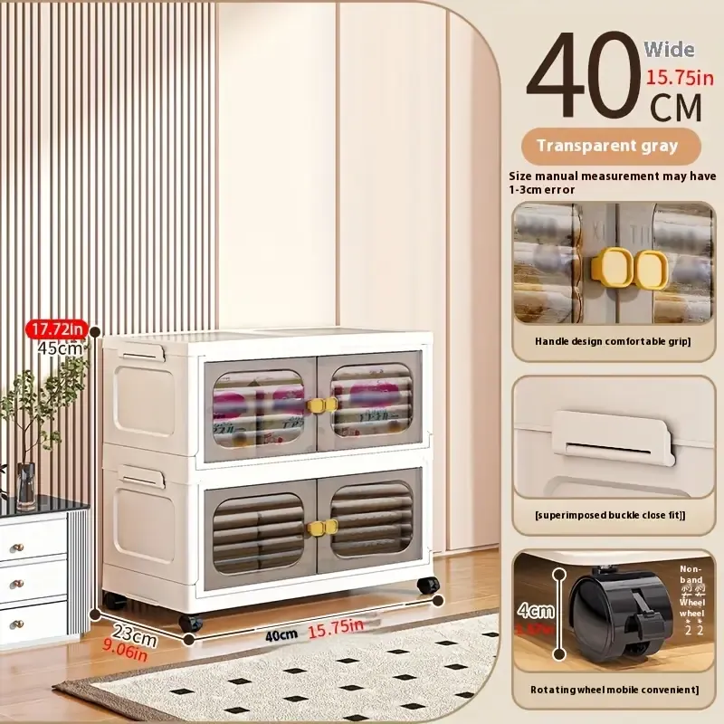 5 Floors Space-Saving Folding Storage Cabinet - Easy Assembly, Multi-Layer Thickened Wardrobe for Clothes & Quilts, Ideal for Home & Bedroom Organization