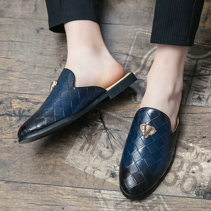 men's British style large size leather shoes