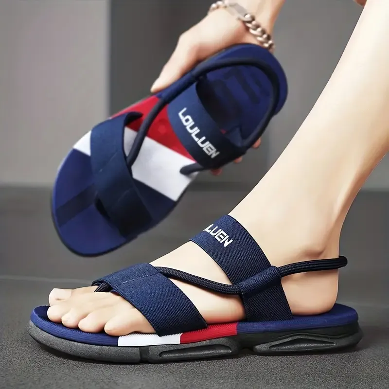 All-Season Sporty Striped Sandals