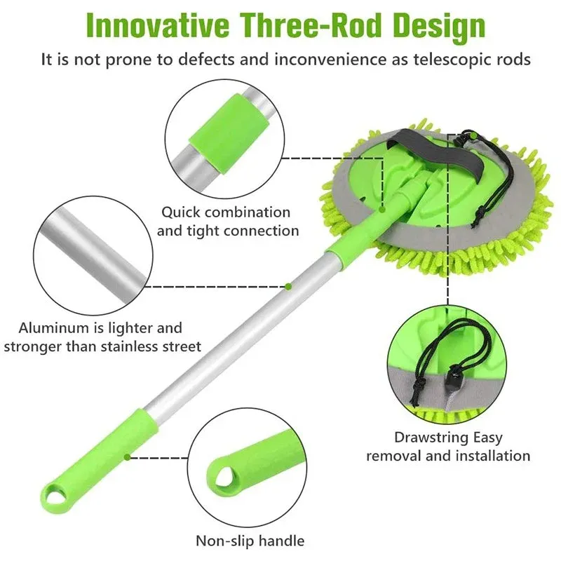2 in 1 Car Cleaning Brush Mop