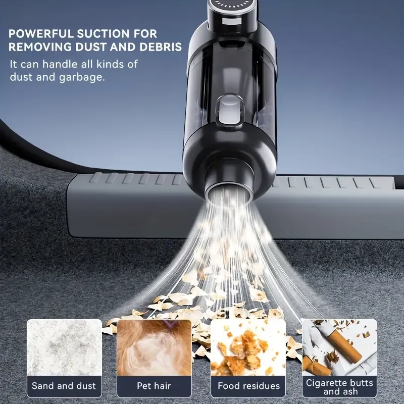 Super Powerful, Suitu Vacuum Suitu Car Vacuum Cleaner | Super Powerful Suction, Rechargeable Handheld Large Power Cordless Vacuum Suitable for Home and Auto Use