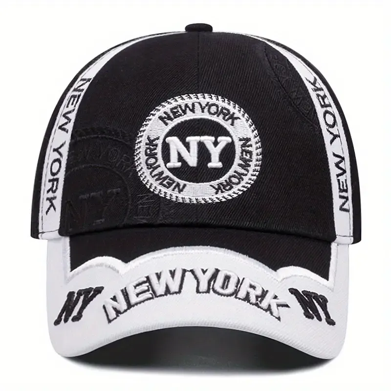 1pc Unisex Sunshade Breathable Adjustable Baseball Cap With Trendy Pattern For Outdoor Sport
