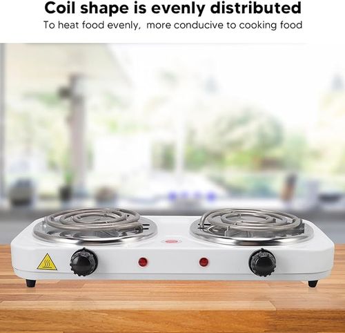 Electric Countertop Stove, 2000W Multifunctional 2 Portable Cooking Stove Electric Hot Plate Double for Home and Outdoor