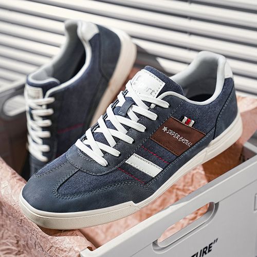 New men's shoes, large-sized denim sneakers, men's outdoor casual shoes
