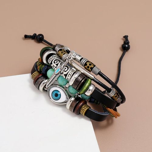 Fashion Turkey Blue Eyes Leather Bracelets
