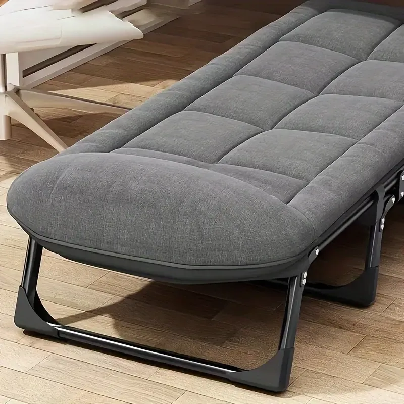 Adult-Size Portable Folding Bed with Stainless Steel Frame - Ideal for Outdoor Leisure, Camping & Hiking