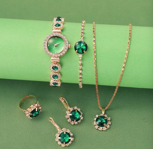 Rhinestone Quartz Watch