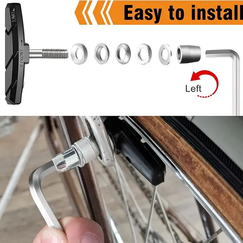 Cycling Bike V-Brake Pads Block Shoes