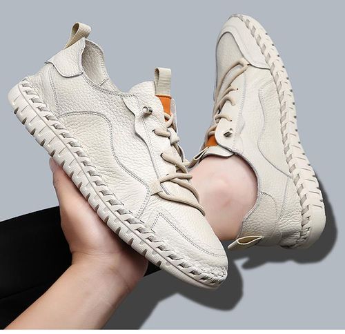 Soft-soled breathable casual shoes, trendy and versatile casual leather shoes, men's sneakers