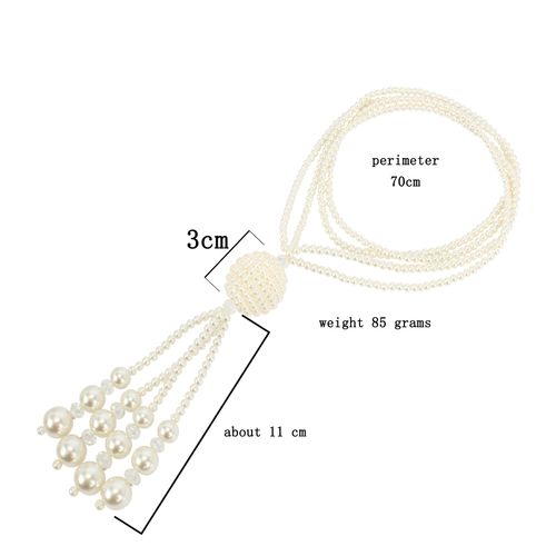 Vintage Pearl Tassel Long Sweater Chain