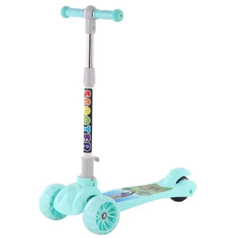 Folding Scooter For Children, Four-wheel Flash Scooter, Four-wheel Scooter