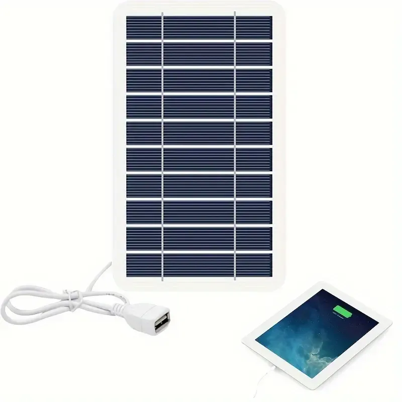 🔥LAST DAY BIG SALE 🔥Outdoor Solar USB Charger for Travel and Camping - Portable Solar Charging Panel for Power Bank, Mobile Phone, Flashlight, and Fan - Universal Solar Powered Charger with Female to Male Connector, 0-5W Output Power, ≤36V Operating Voltage, USB Connector Type, Travel Adapter Feature