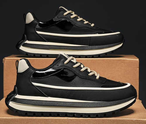 Versatile trendy thick-soled height-increasing shoes