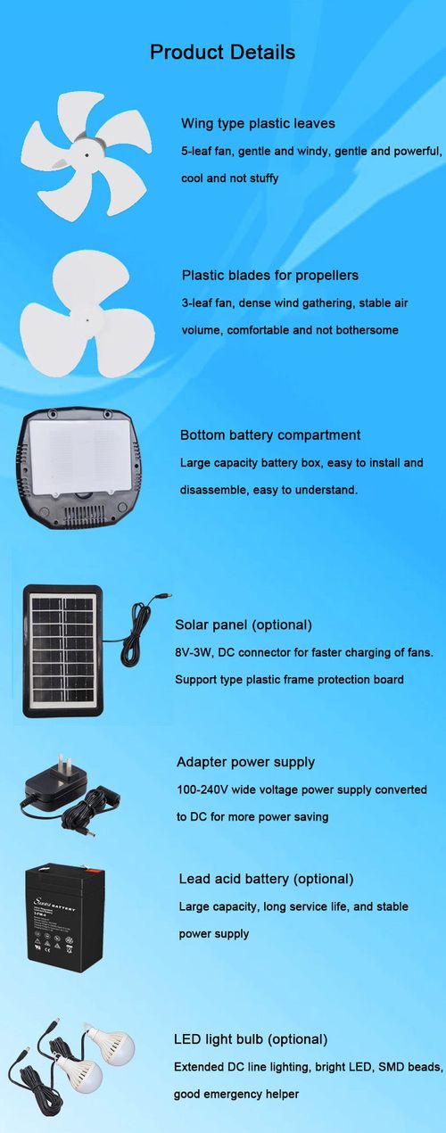 High Quality Home Use Cooling Battery Solar Electric Table Fan Rechargeable DC 12 Inch Wind Solar Fan with LED Lamp
