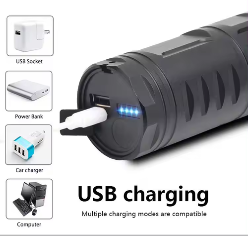 🔥Last Day 50% OFF 🔥LED Rechargeable Tactical Laser Flashlight