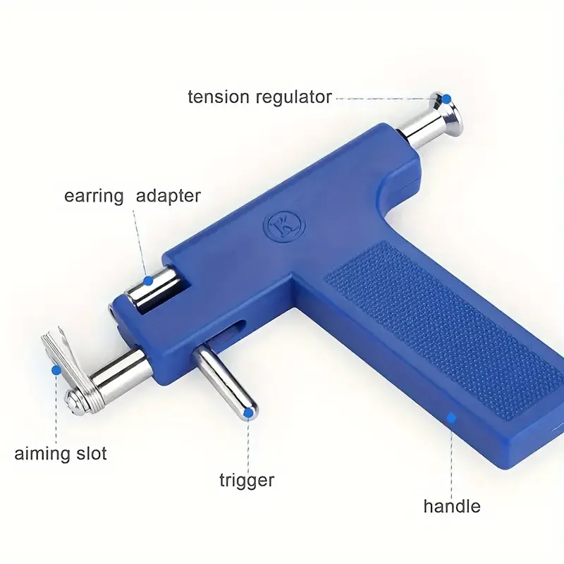 Professional Ear Piercing Kit with Steel Studs - Safe & Easy Body Piercing Tool for Ears, Nose, and Belly