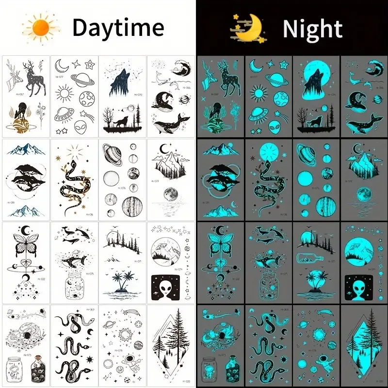 Glow-In-The-Dark Temporary Tattoos