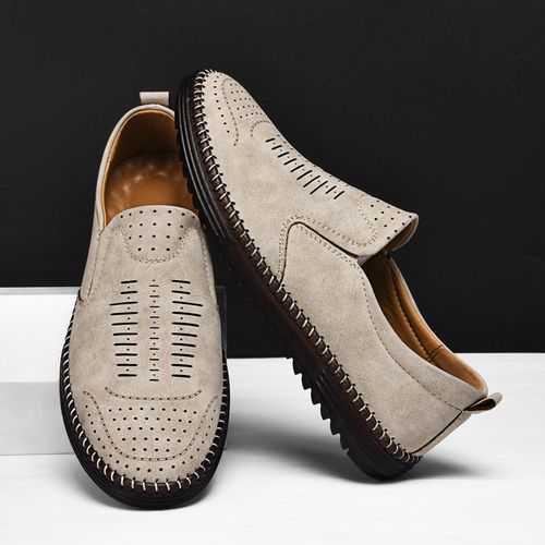 Outdoor casual shoes, one-foot flat handmade leather shoes, cowhide shoes