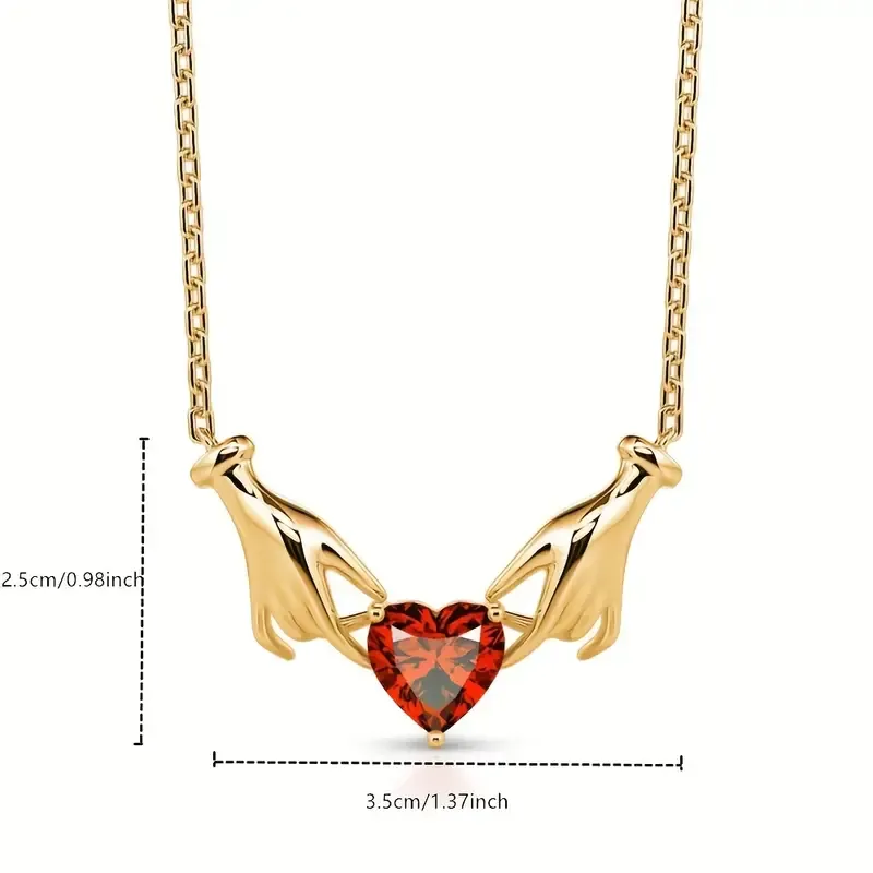 Creative Fashion Elegant Heart Shaped Pendant Necklace Decoration Accessories Girls Festival Birthday Confession Gift