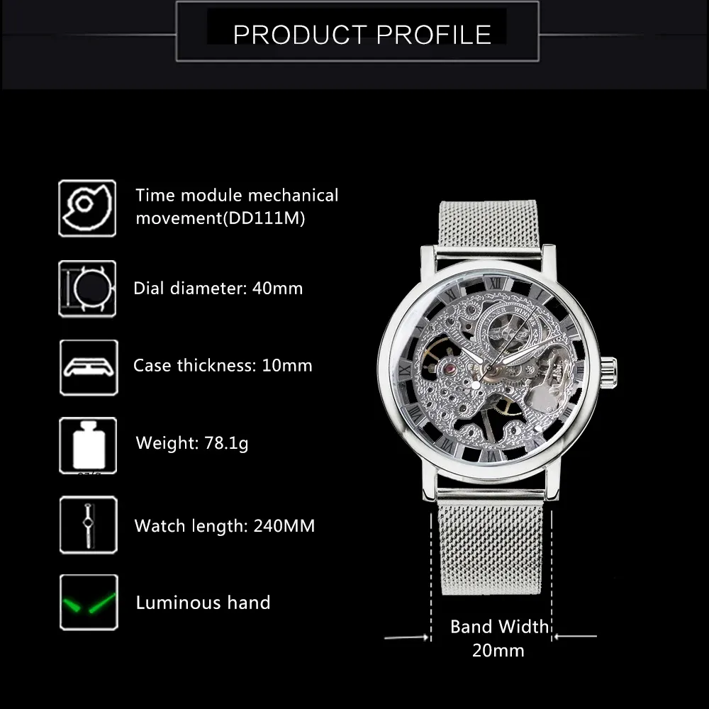 Round Dial Roman Number Analog Quartz Watch
