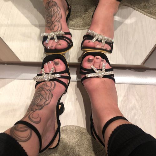 Women's Square Open Toe Ankle Strap