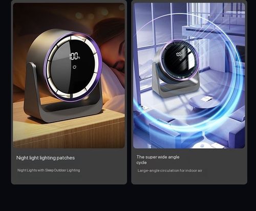 2025 New Cross-Border Mini Electric Fan Desktop Dormitory USB Night Light Fan Wall-Mounted Home Dormitory Circulating Fan