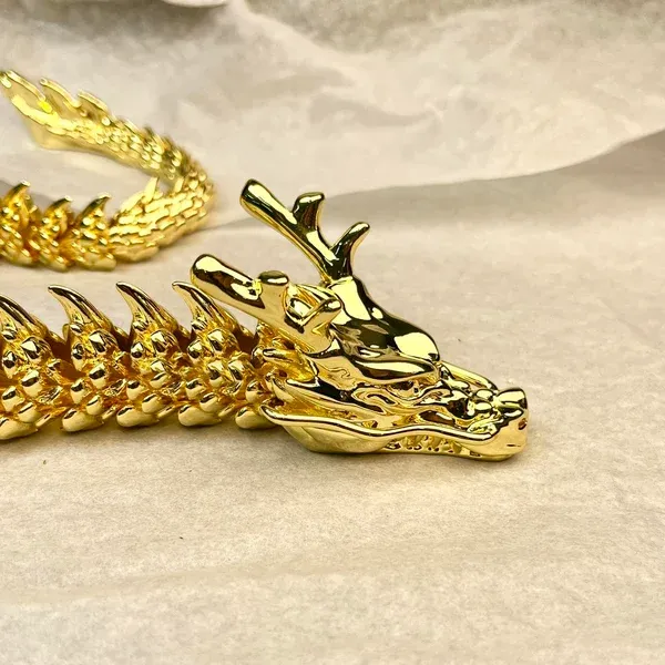 Gold Dragon with Movable Joints