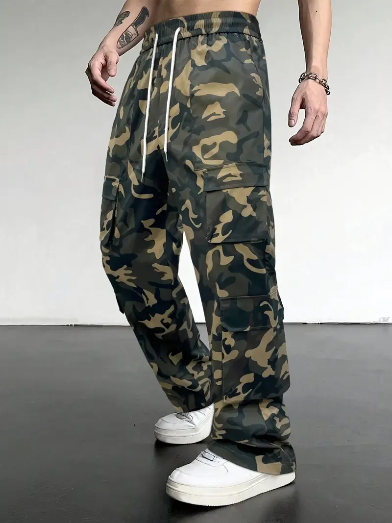 Men's Loose Fit Drawstring Cargo Pants