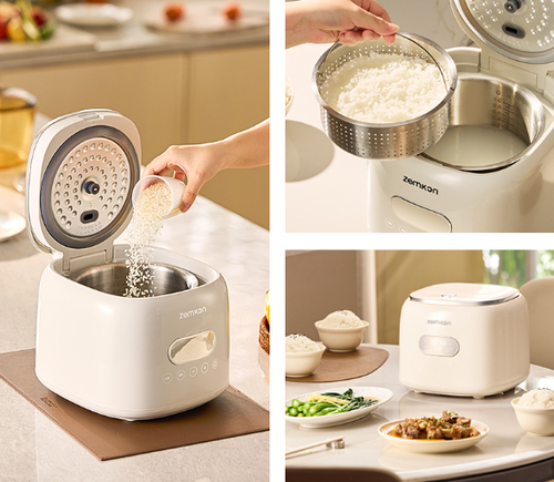 Stainless steel mini rice cooker for household use
