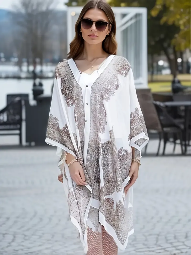 Neck Asymmetrical Loose Blouse