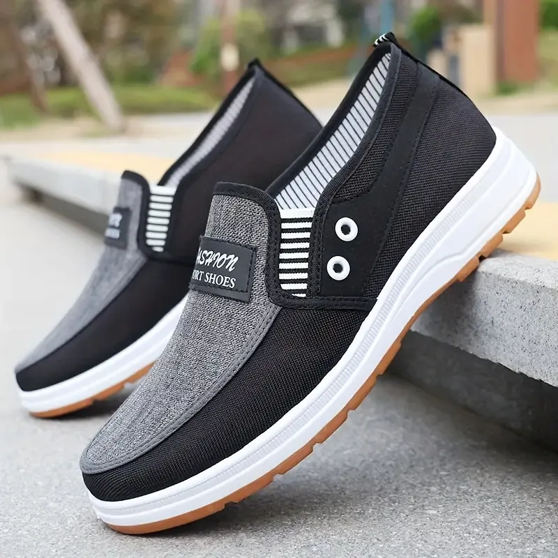 Slip On Casual Shoes For Men's Outdoor Activities, Non Slip Comfy Low Top Sneakers For Outdoor Walking Camping Park Workout, Spring And Summer