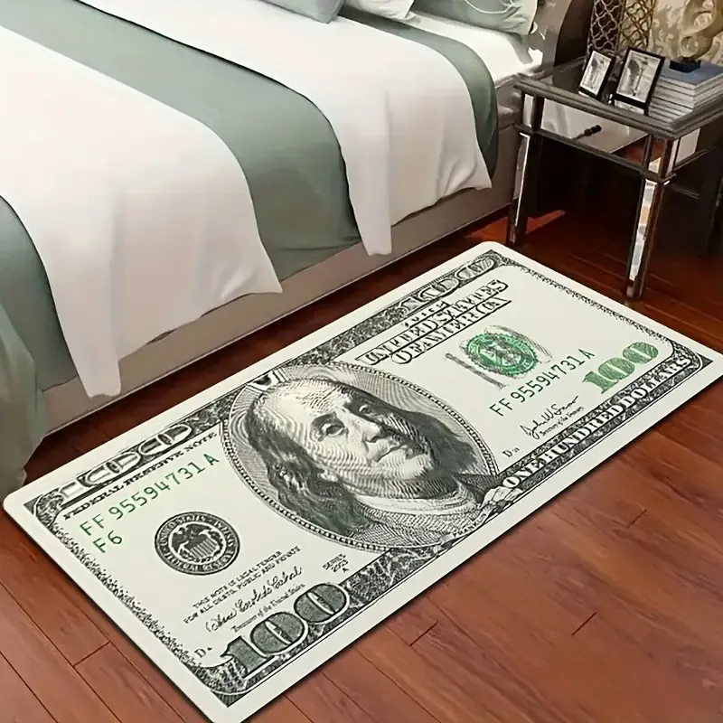 1pc Dollar Bathroom Non-slip Floor Mat, Bathroom Floor Rug, Bathroom Door Mat, Bedroom Living Room Floor Carpet, Entry Way Mat For Bathroom Hallway Living Room Bedroom Balcony, Home Decoration