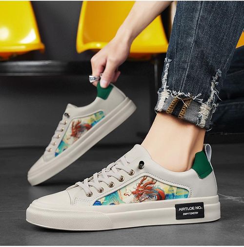 Hand-painted graffiti canvas shoes