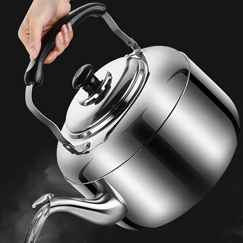 Choxila 4L Stainless Steel Tea Kettle - Large Capacity, Whistling Pot for Induction & Gas Stoves, Perfect for Kitchen and Dining