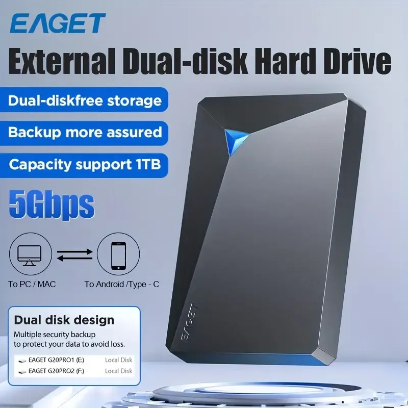 Portable Dual-Disk Hard Drive
