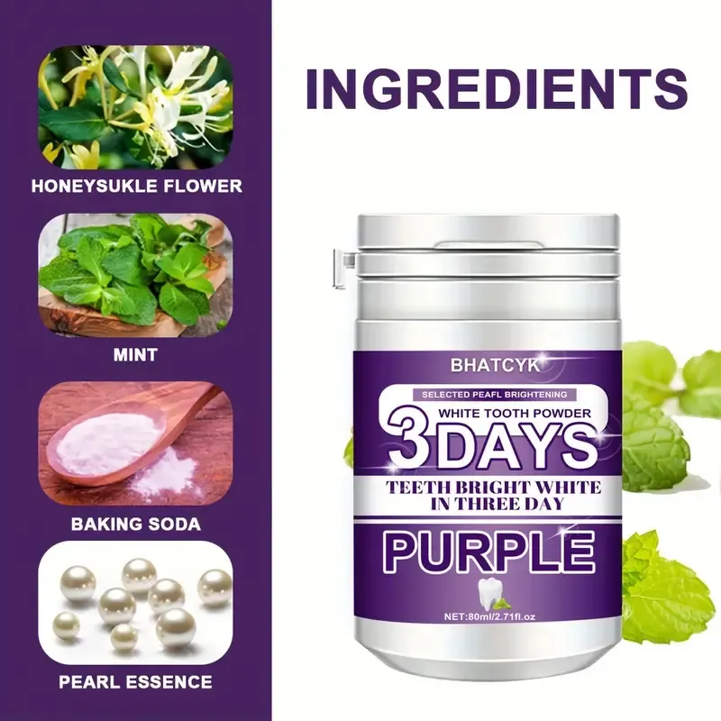 Purple Teeth Cleaning Powder