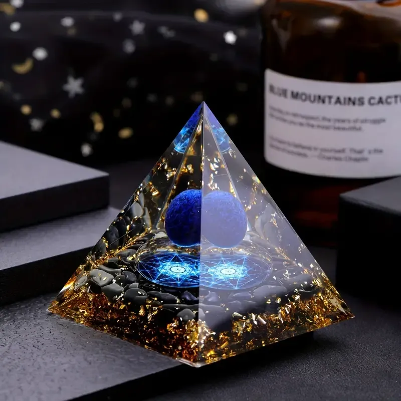 Natural Stone Pyramid Inlaid
