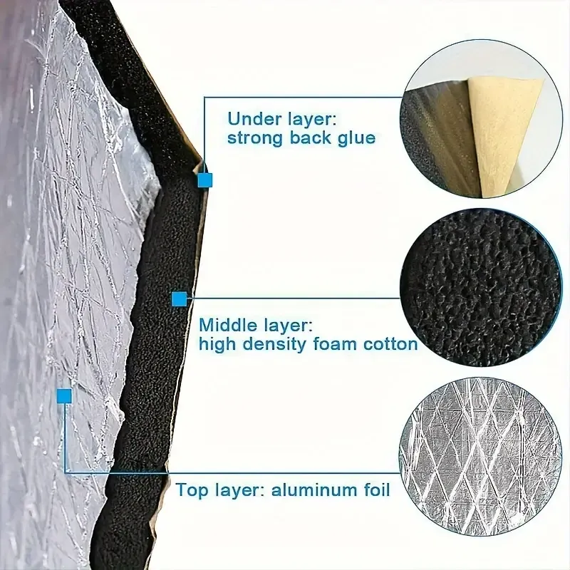 Car Heat Noise Insulation Mat Sound Deadening Damping Mat