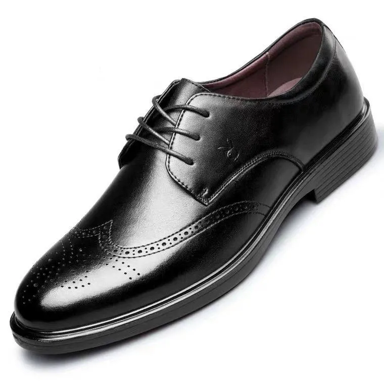 British style breathable carved leather shoes