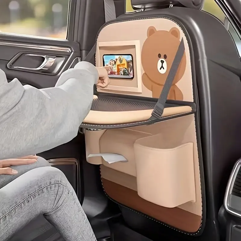 Brown Bear Car Seat Back Organizer